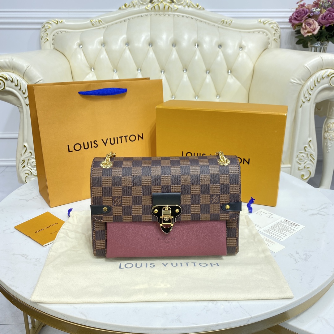 Louis Vuitton VAVIN PM Handbag Damier Ebene N40109 Bordeaux